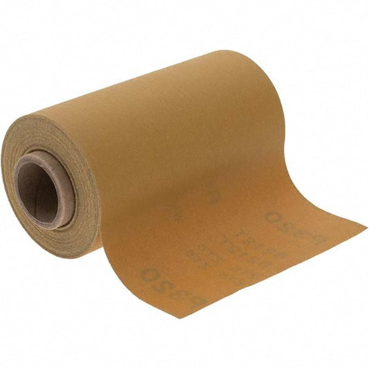 GLOBAL ABRASIVE 809775-60408 Adhesive Back Sanding Sheet Aluminum Oxide, 320 Grit, 4-1/2" Wide, 10 yd Long
