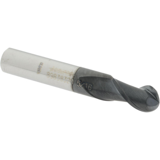Accupro 89838320 Ball End Mill 0.3125" Dia, 0.5" LOC, 2 Flute, Solid Carbide