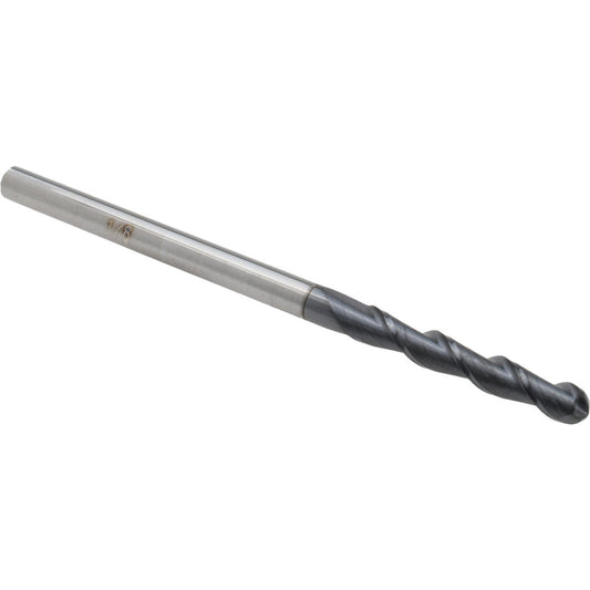 Accupro 89838502 Ball End Mill 0.125" Dia, 0.75" LOC, 2 Flute, Solid Carbide