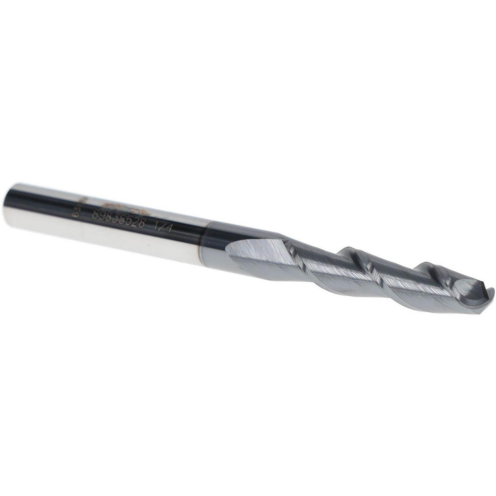Accupro 89838528 Ball End Mill 0.25" Dia, 1.125" LOC, 2 Flute, Solid Carbide