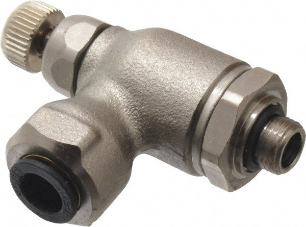 Legris 7100 08 10 Air Flow Control Valve Push-to-Connect Metal Flow Control, Tube x BSPP, 8mm Tube OD