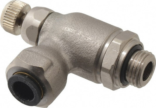 Legris 7100 08 13 Air Flow Control Valve Push-to-Connect Metal Flow Control, Tube x BSPP, 8mm Tube OD