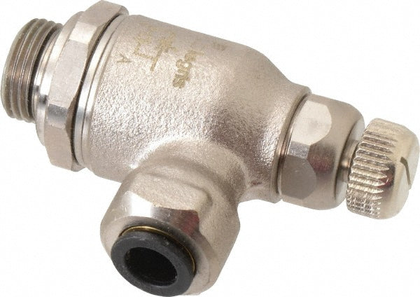 Legris 7100 08 17 Air Flow Control Valve Push-to-Connect Metal Flow Control, Tube x BSPP, 8mm Tube OD