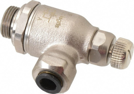 Legris 7100 08 17 Air Flow Control Valve Push-to-Connect Metal Flow Control, Tube x BSPP, 8mm Tube OD