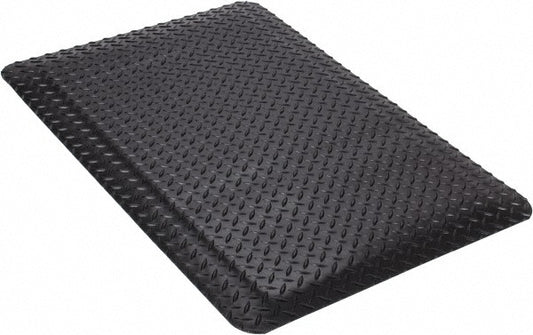 Wearwell 415.916X2X3BK Anti-Fatigue Mat 3' Long, 2' Wide, 9/16 Thick, Vinyl, Beveled Edges, Heavy-Duty