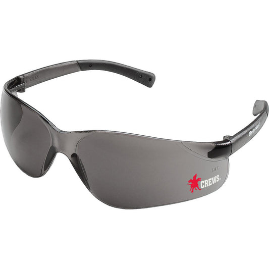 MCR Safety BK112 Safety Glasses Scratch-Resistant, Polycarbonate, Gray Lenses, Frameless