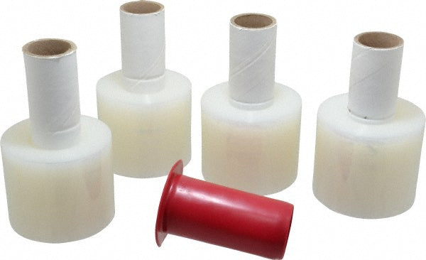 Stretch Associates X-135-3 Pack of (4) Rolls 3" x 650' 135 Gauge Clear Hand Held Stretch & Pallet Wrap with Extended Core