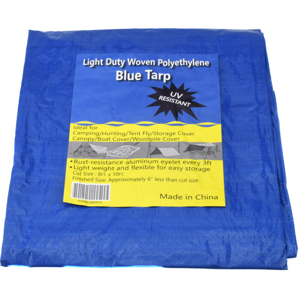 Value Collection KSMSCBB0810 Tarp/Dust Cover Blue, Rectangle, Polyethylene, 10' Long x 8' Wide