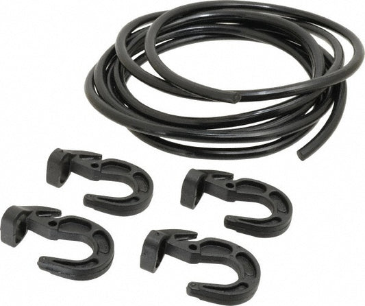 Polyflex KITMSC89903041 Tie Down Rope 16' OAL, 5/16" Head Dia, 4 Hooks