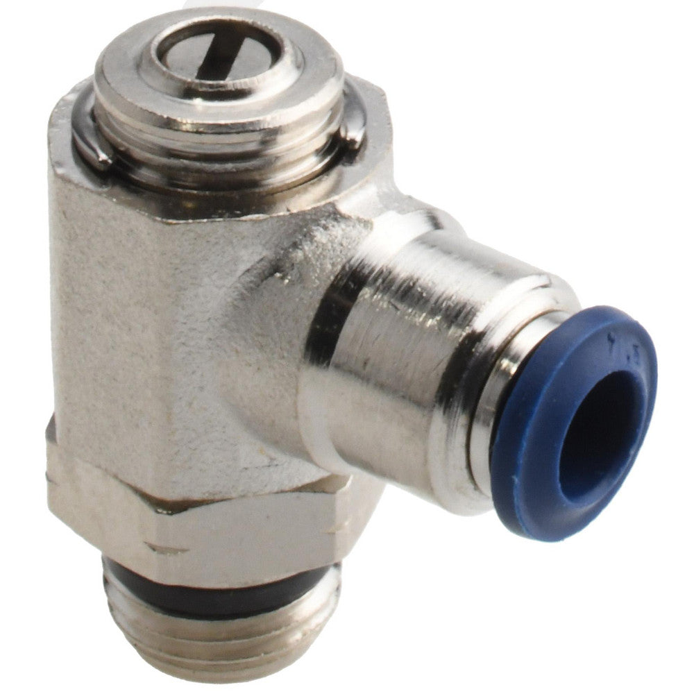 Pro-Source 2556114466PRO Air Flow Control Valve Meter Out Screw Adjusted Flow Control, 1/4" Tube OD