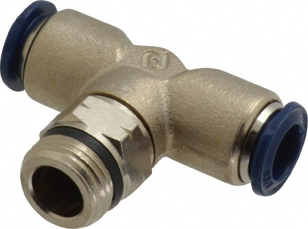 Pro-Source 2555738365PRO Push-to-Connect Tube x Universal Thread Fitting Swivel Branch Tee, 3/8 Thread, Universal, 3/8" OD