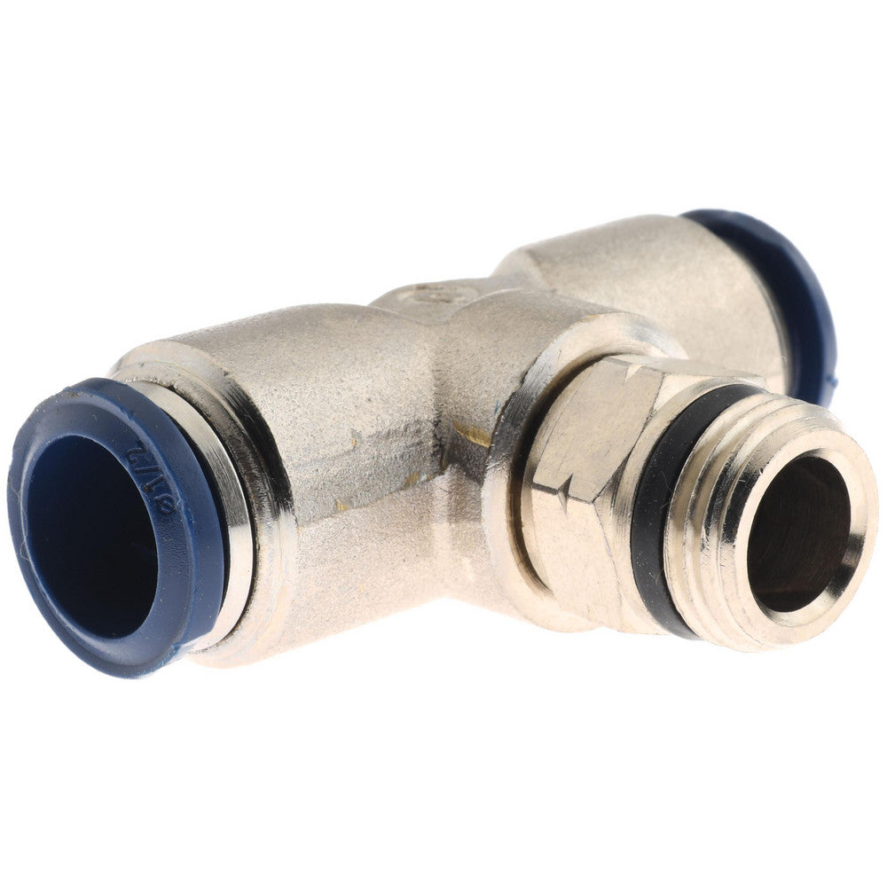 Pro-Source 2555712363PRO Push-to-Connect Tube x Universal Thread Fitting Swivel Branch Tee, 3/8 Thread, Universal, 1/2" OD
