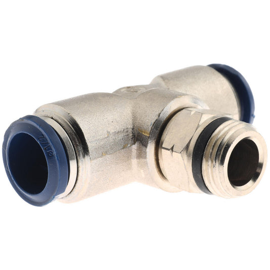 Pro-Source 2555712363PRO Push-to-Connect Tube x Universal Thread Fitting Swivel Branch Tee, 3/8 Thread, Universal, 1/2" OD
