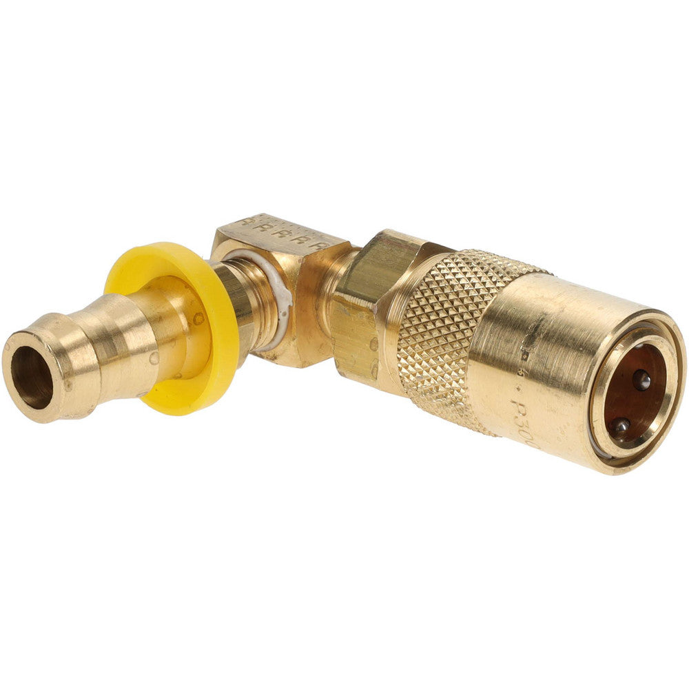 Parker PC318-BP Hydraulic Hose 90 deg Push-Lok Barb Coupler 0.5000" Hose ID, 200 psi