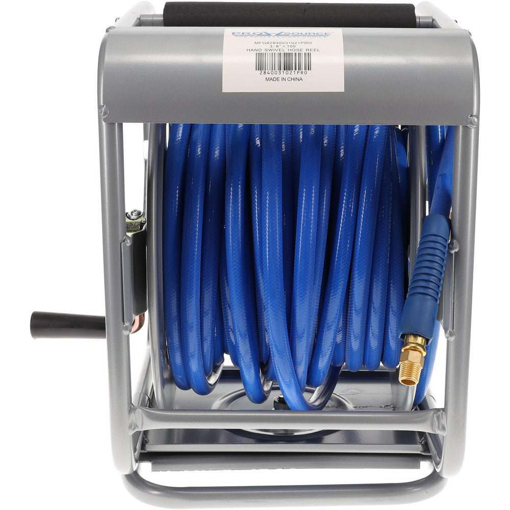 Pro-Source 2840031021PRO Hose Reel with Hose 3/8" ID Hose x 100', Manual
