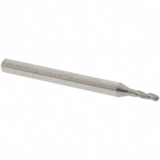 OSG 403-0625-BN Ball End Mill 0.0625" Dia, 0.1875" LOC, 3 Flute, Solid Carbide
