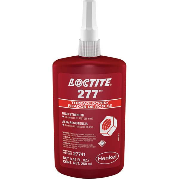Loctite 88449 Threadlocker Red, Liquid, 250 mL, Bottle