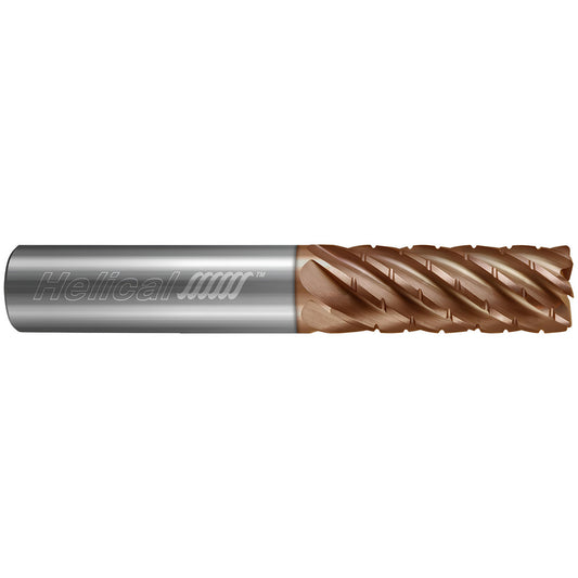 Helical Solutions 48270 Corner Radius End Mill 3/8" Dia, 1" LOC, 0.0300" Radius, 3 Flute, Solid Carbide