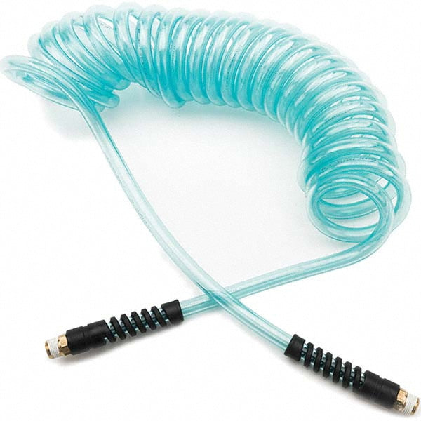 Parker 95UFS64TBL020 Coiled & Self Storing Hose 1/4" ID, 20' Long, MNPT (Swivel) x MNPT (Swivel)