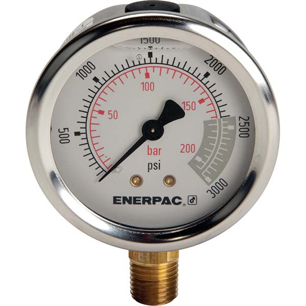Enerpac G2516L 3,000 psi Glycerine-Filled Hydraulic Pressure Gauge