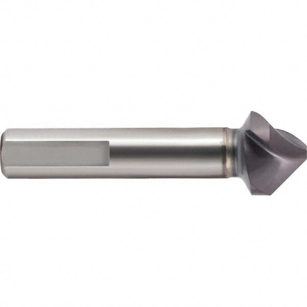 Guhring 9055010124000 Countersink 12.4000 mm Head Dia, 90.00 deg Included Angle, 3 Flute, Cobalt Steel, Right Hand Cut