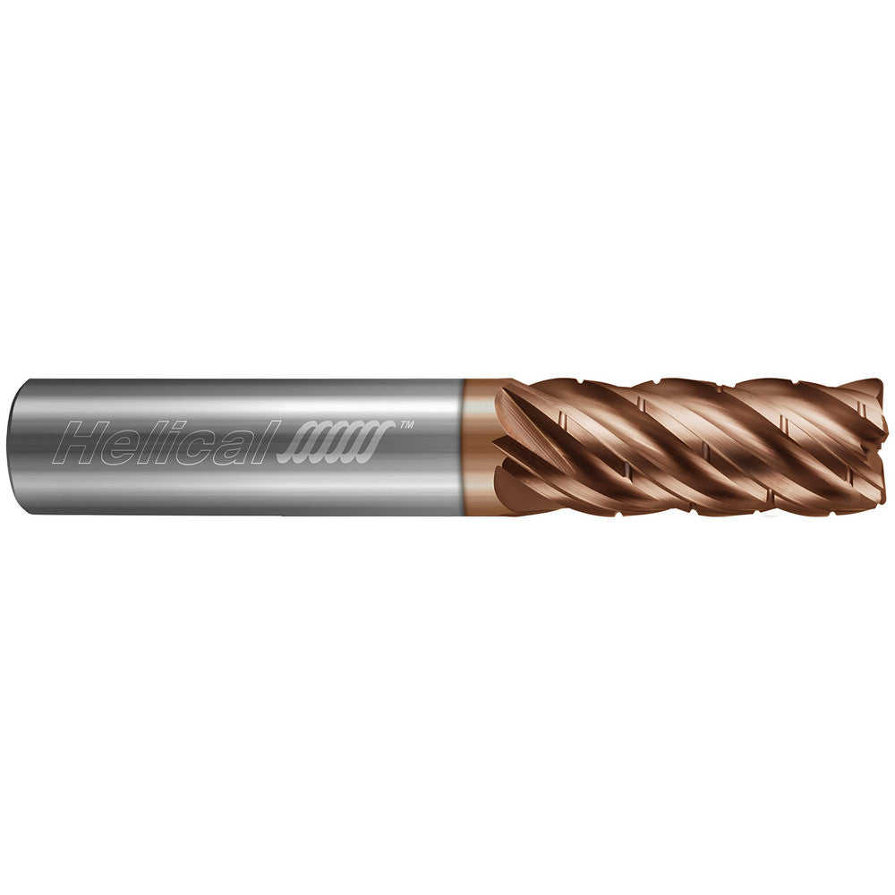 Helical Solutions 86917 Corner Radius End Mill 3/8" Dia, 1/2" LOC, 0.0200" Radius, 4 Flute, Solid Carbide