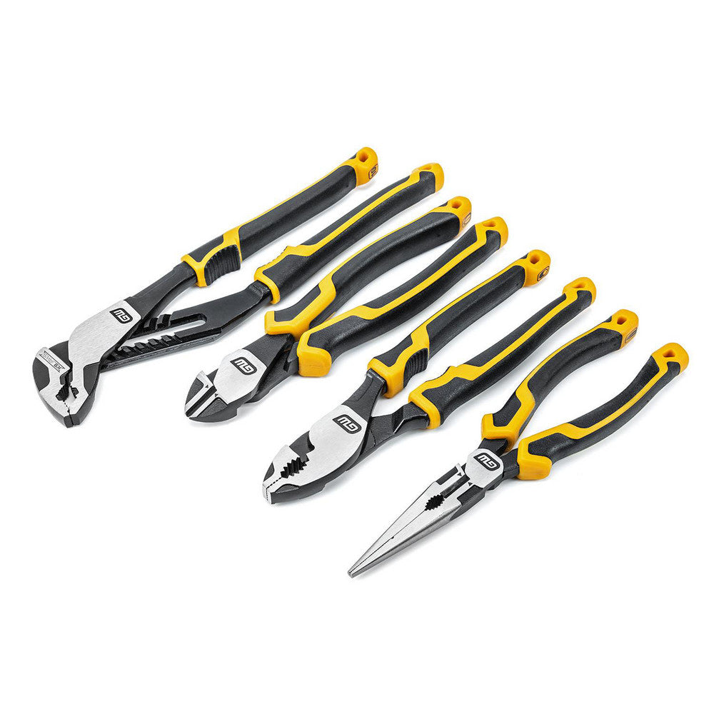 GEARWRENCH 82203C-06 Plier Sets Plier Type Included Tongue & Groove  Diagonal Cutting  Long Nose  Slip Joint  Set Type Plier Set  Container Type Carded  Overall Length 11.6  Insulated No  Tether Style Tether Ready