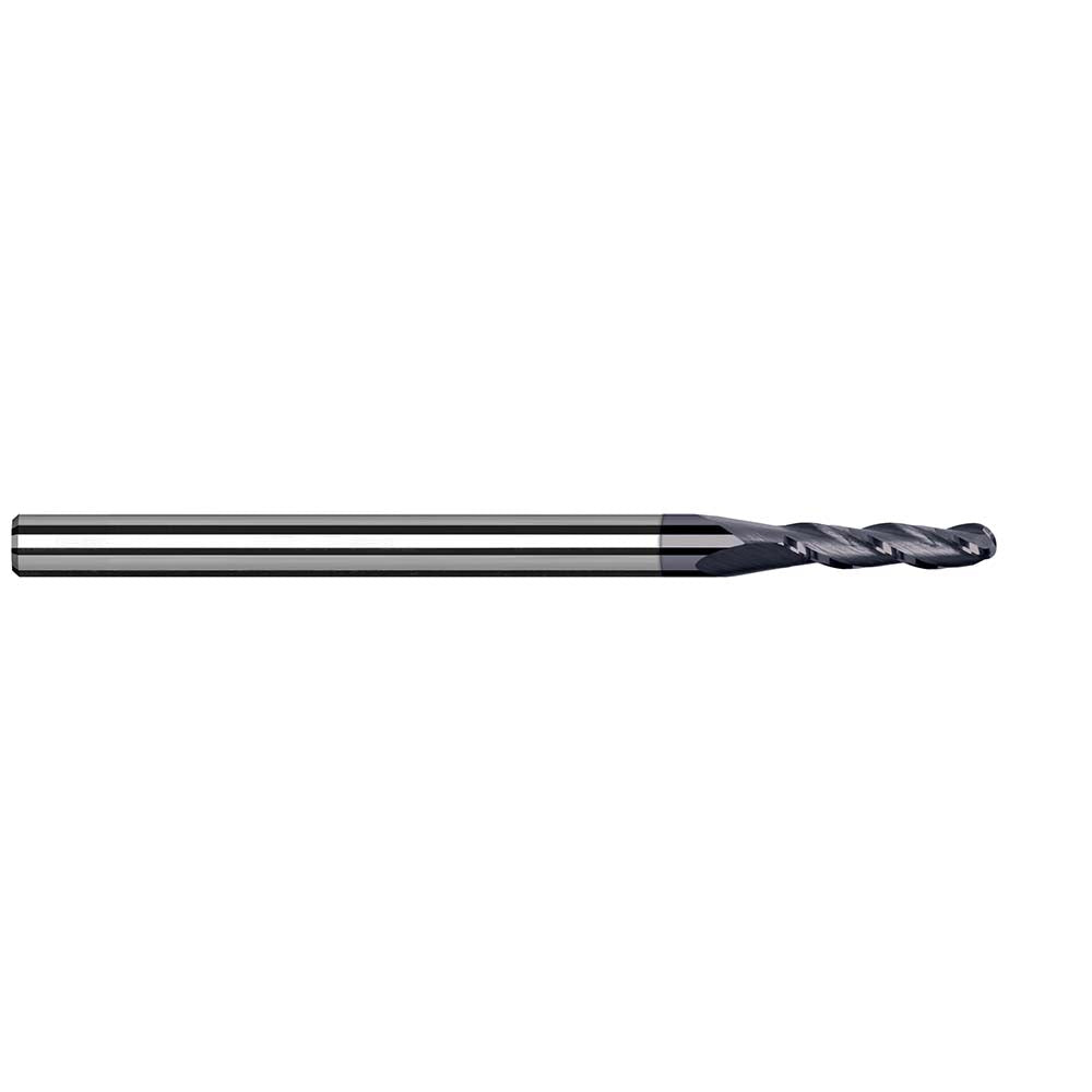 Harvey Tool 893062-C6 Ball End Mill 0.0620" Dia, 0.1860" LOC, 4 Flute, Solid Carbide