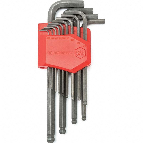 Crescent CHKLABALL13 Hex Key Sets Ball End Yes  Tool Type Hex L-Key Set  Handle Type Pivot Handle  Measurement Type SAE  Hex Size 0.05 in 1/16 in 1/4 in 1/8 in 3/16 in 3/32 in 3/8 in 5/16 in 5/32 in 5/64 in 7/32 in 7/64 in 9/64 in