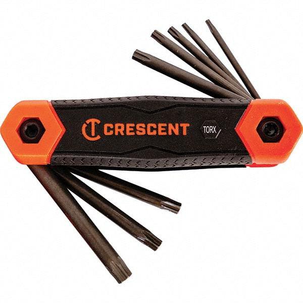 Crescent CHKFT8 Torx Key Set 8 Pc, Fold-Up Handle, T9 to T40