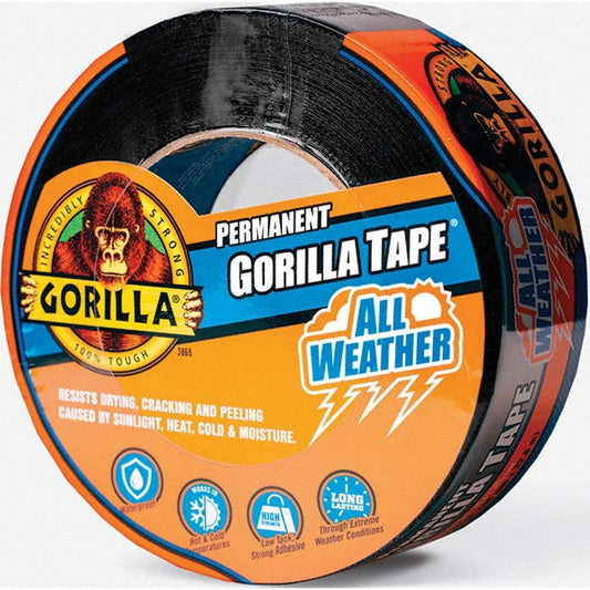 Gorilla Tape 6009002 Waterproof Tape Material Type Polyester  Length (yd) 25.0yd  Color Black  