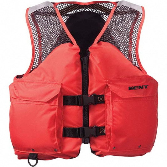 Kent 150800-200-050-20 Life Jackets & Vests Type Mest Deluxe Vest  Size X-Large  Material Retroreflective  Minimum Buoyancy (lbs) 15.5 (Pounds) USCG Rating 3  