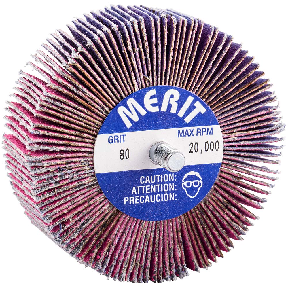 Merit Abrasives 69957339739 3 x 1" 80 Grit Ceramic Alumina Unmounted Flap Wheel