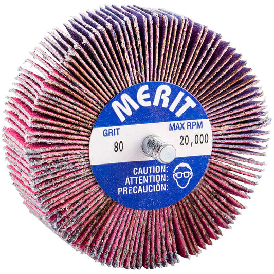 Merit Abrasives 69957339739 3 x 1" 80 Grit Ceramic Alumina Unmounted Flap Wheel