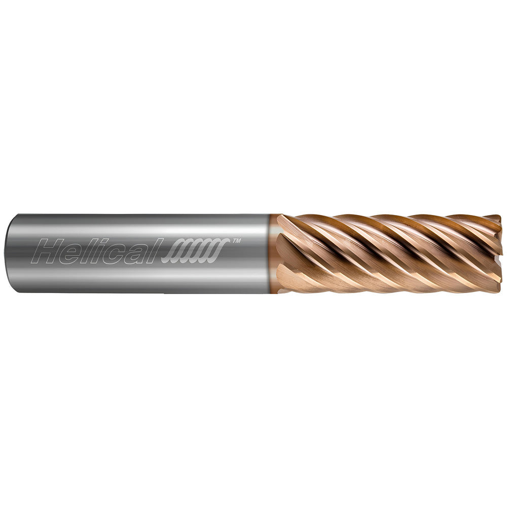 Helical Solutions 82420 Corner Radius End Mill 1/4" Dia, 1" LOC, 0.0100" Radius, 3 Flute, Solid Carbide