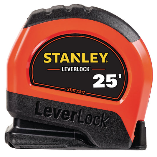 Stanley STHT30817S Tape Measures Length Ft. 25.000  Graduation (Feet) 1/16th  Blade Material Steel  Standout Length (Feet) 7.00  Case Type Closed  Rewind Type Automatic