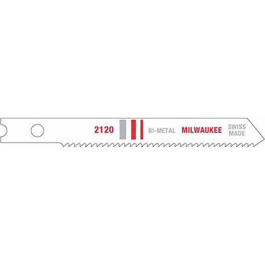 Milwaukee Tool 48-42-2120 Jigsaw Blade Bi-Metal, 18 TPI, 0.047" Blade Thickness, 0.2813" Blade Width