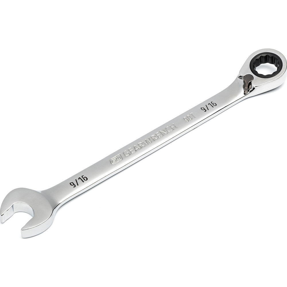 GEARWRENCH 86646 Combination Wrench 9/16" Head Size, 15 deg Offset