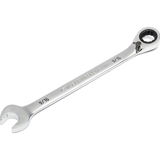 GEARWRENCH 86646 Combination Wrench 9/16" Head Size, 15 deg Offset