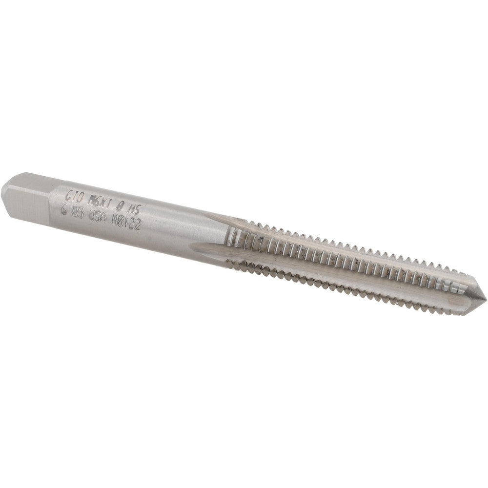 Widia 2749177 Straight Flute Tap M6x1 4 Flute, Plug Chamfer, HSS, Bright/Uncoated Finish