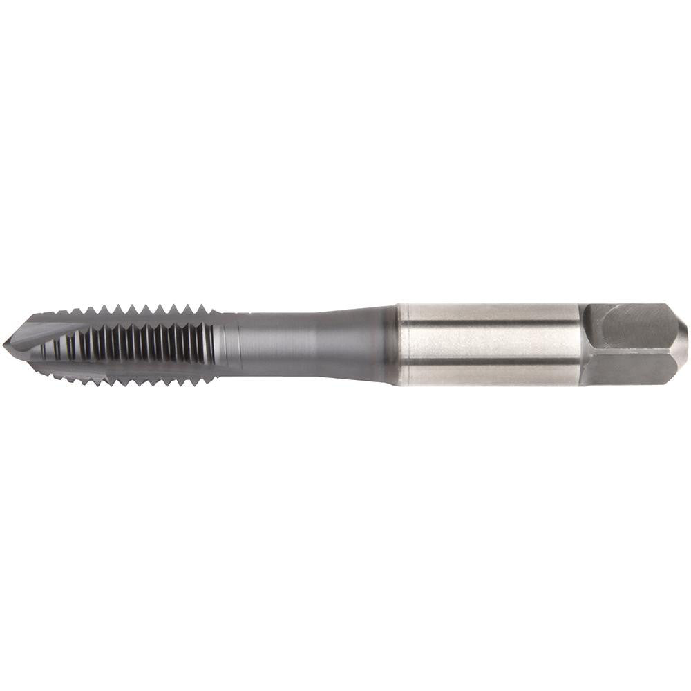Widia 5365744 Spiral Point Tap #8-32 UNC, 2 Flutes, Plug Chamfer, H3 Class of Fit, High-Speed Steel-E, TiCN Coated