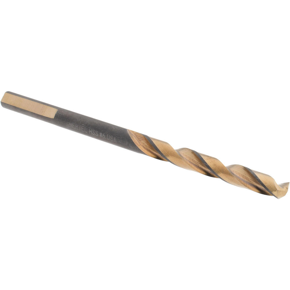 Hertel H95006105 Jobber Length Drill Bit #6 (0.2040) Dia, 137 deg, HSS
