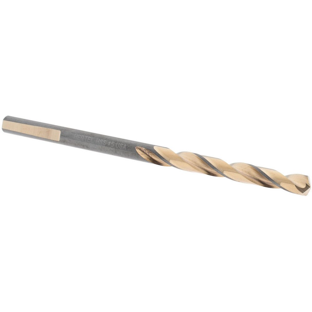 Hertel H95006104 Jobber Length Drill Bit #5 (0.2055) Dia, 137 deg, HSS
