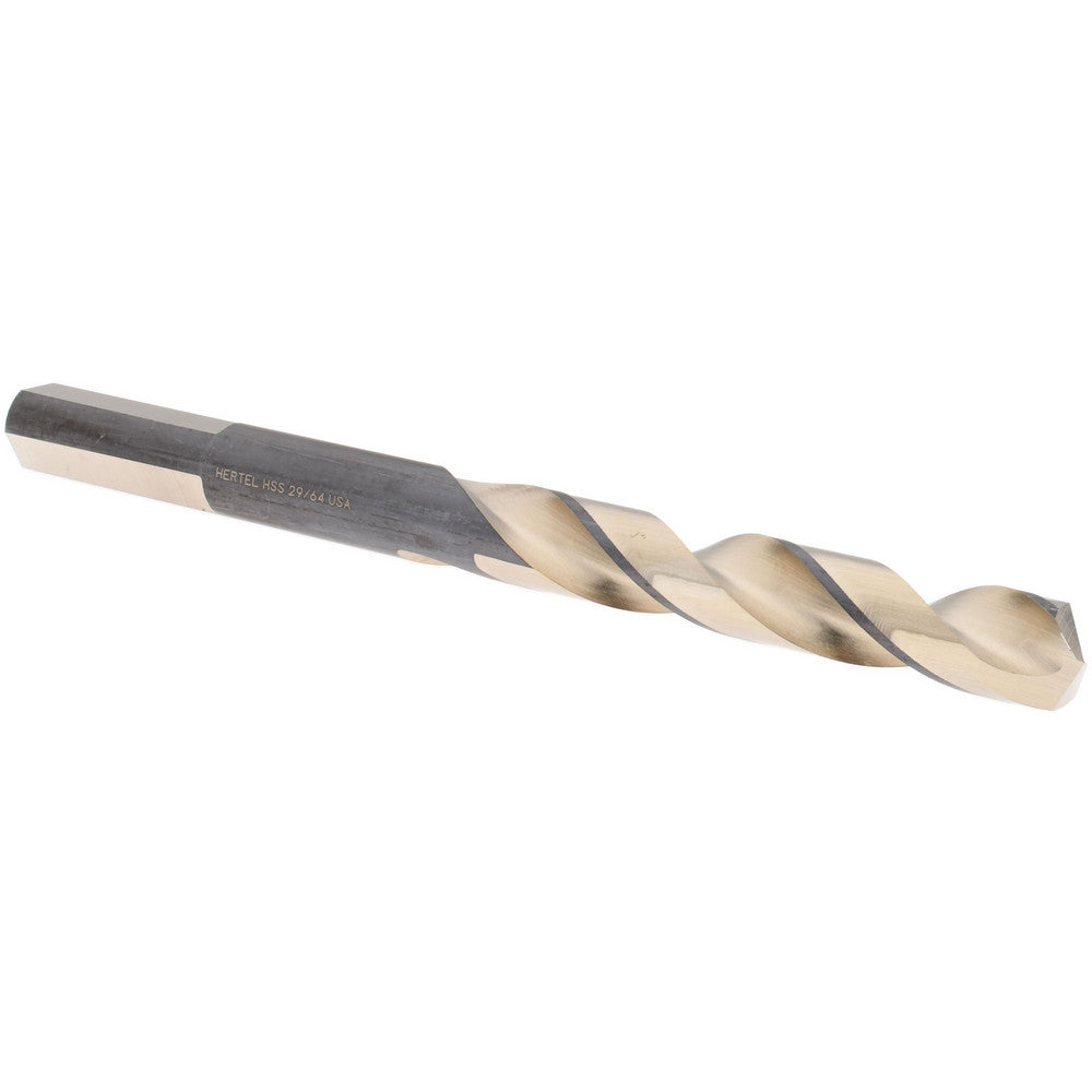 Hertel H95006025 Jobber Length Drill Bit 29/64" (0.4531) Dia, 137 deg, HSS