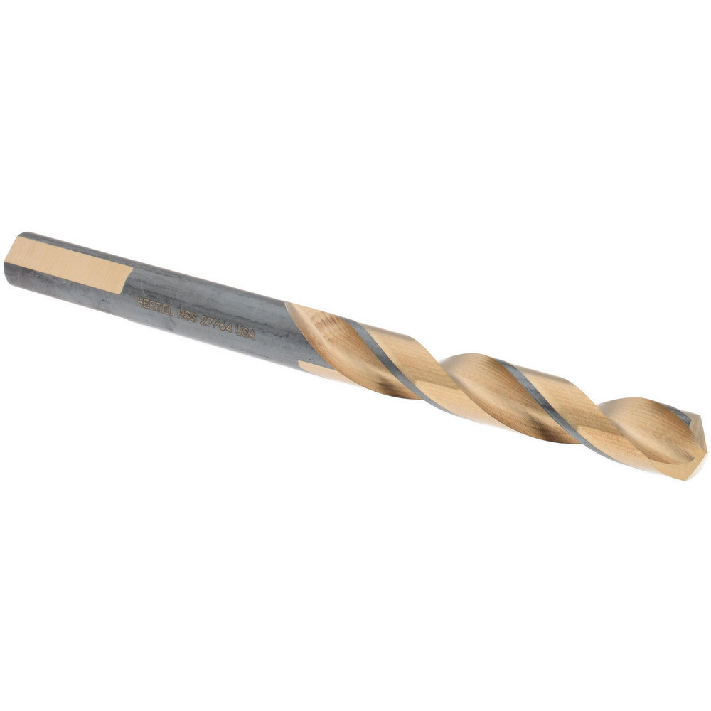 Hertel H95006023 Jobber Length Drill Bit 27/64" (0.4219) Dia, 137 deg, HSS