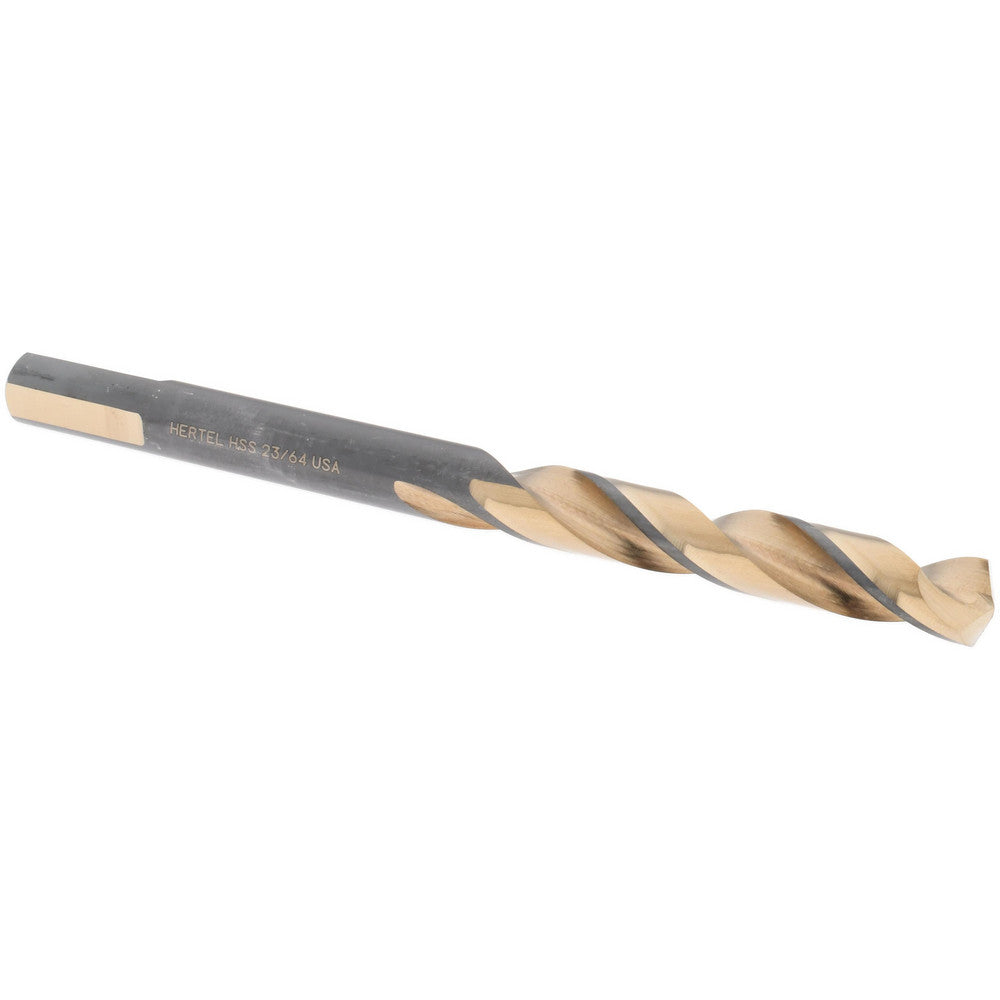 Hertel H95006019 Jobber Length Drill Bit 23/64" (0.3594) Dia, 137 deg, HSS
