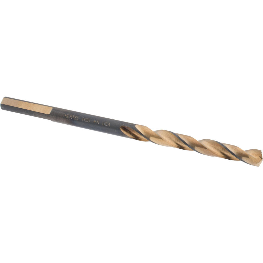 Hertel H95006110 Jobber Length Drill Bit #11 (0.1910) Dia, 137 deg, HSS