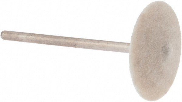 Value Collection 516103 Mounted Polishing Bob Knife Edge Wheel Shape, 7/8" Max Dia, 3/32" Shank Dia, Wool Felt