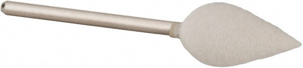 Value Collection 516097 Mounted Polishing Bob Flame Shape, 3/8" Max Dia, 3/32" Shank Dia, Wool Felt