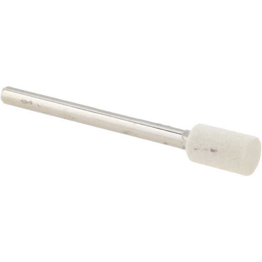 Value Collection 516109 Mounted Polishing Bob Cylinder Shape, 1/4" Max Dia, 1/8" Shank Dia, Wool Felt
